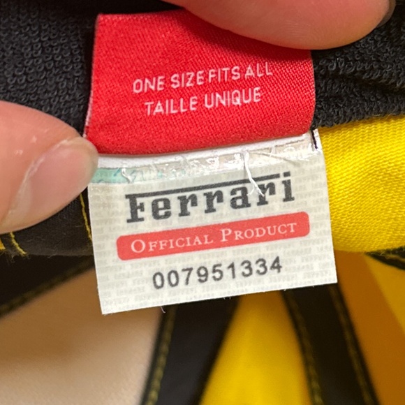 Puma Ferrari Driving Course Corso Pilota Yellow Cotton Strapback Hat Cap - Picture 9 of 11